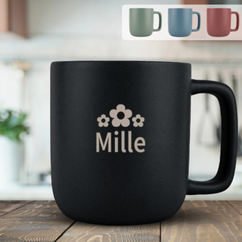 Bloom "Trio" med navn | Krus med gravering