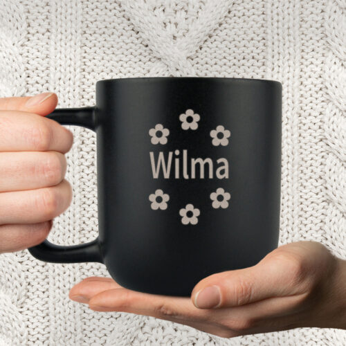 Alternative view of Bloom "Circle" med navn | Krus med gravering