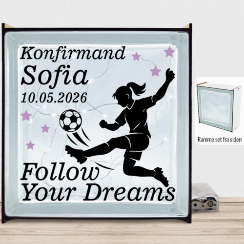 Konfirmation design 42 | Lyssten med ramme (farvet overflade)