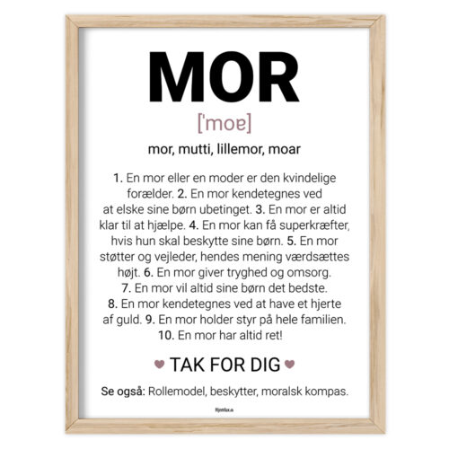 Mor, tak for dig… | Plakat