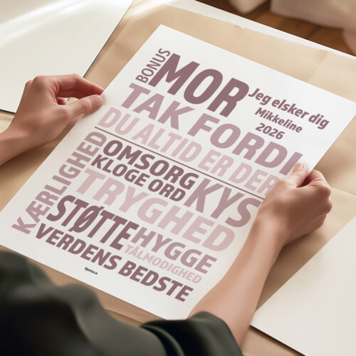 Bonusmor, tak fordi du altid er der - Rose edition | Plakat - Billede 3