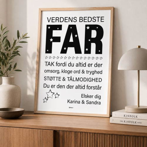 Alternative view of Verdens bedste far... TAK fordi du altid er der | Plakat