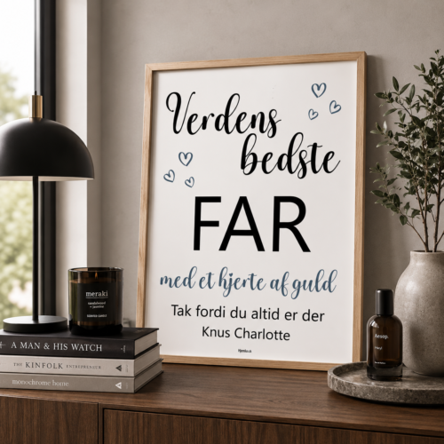 Alternative view of Med et hjerte af guld - far | Plakat