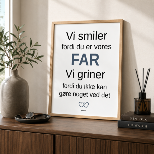 Alternative view of Vi smiler fordi du er vores far... | Plakat