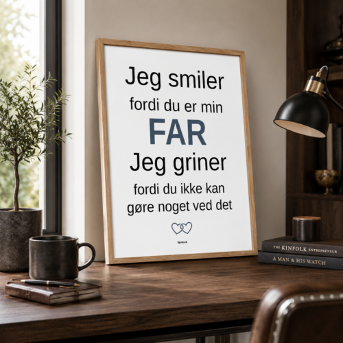 Alternative view of Jeg smiler fordi du er min far... | Plakat
