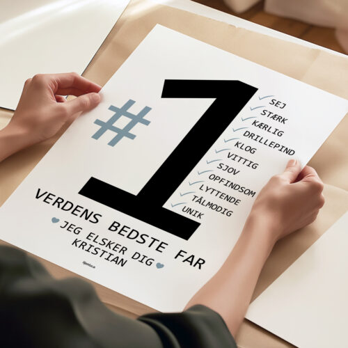 #1 Verdens bedste far | Plakat - Billede 3
