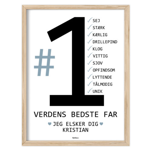 #1 Verdens bedste far | Plakat