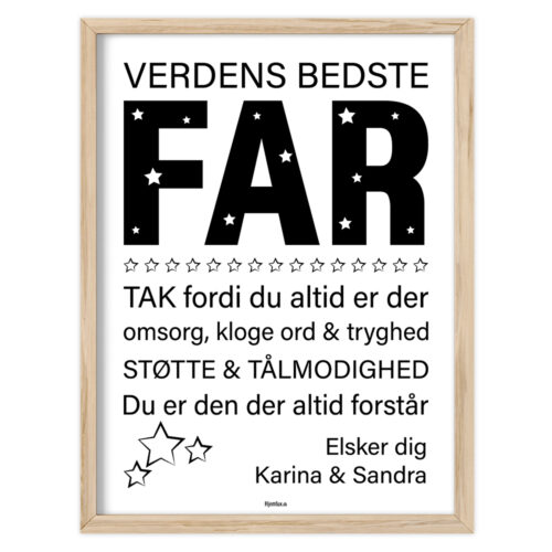 Verdens bedste far... TAK fordi du altid er der | Plakat