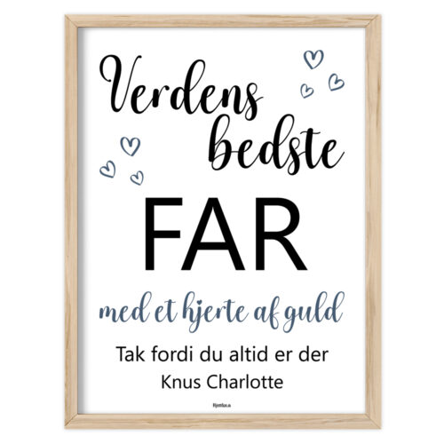 Med et hjerte af guld - far | Plakat