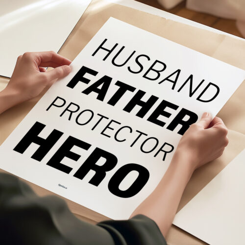 Husband father protector hero | Plakat - Billede 3