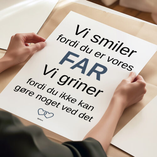 Vi smiler fordi du er vores far... | Plakat - Billede 3
