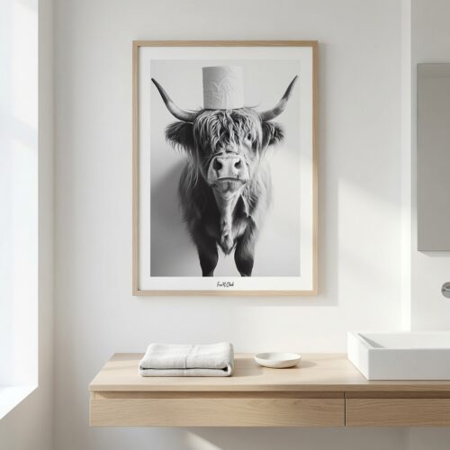 Alternative view of Fun'N Cheek Bathroom Chronicles – The Highland Roll | Plakat