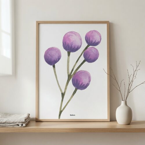 Alternative view of Wildflower – Lavender Berries | Plakat