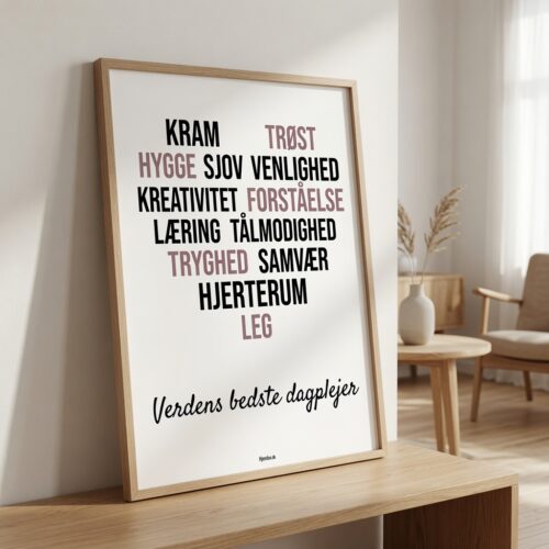 Alternative view of Kram, hygge & sjov – dagplejer | Plakat