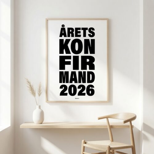 Alternative view of Årets konfirmand + valgfrit årstal | Plakat