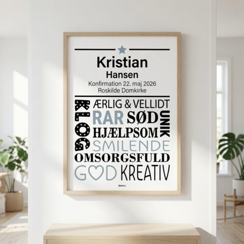 Alternative view of Konfirmation klog, ærlig & vellidt | Plakat