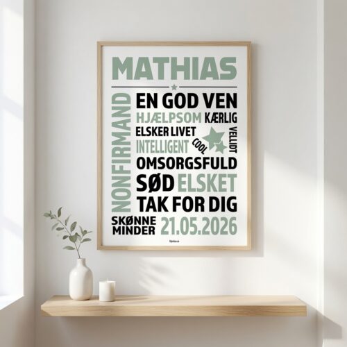 Alternative view of Nonfirmand tak for dig med stjerner | Plakat