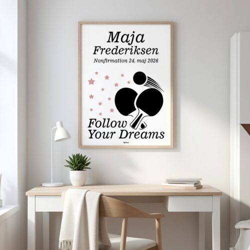 Alternative view of Nonfirmation Follow Your Dreams - badminton | Plakat