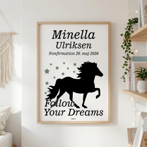 Alternative view of Nonfirmation Follow Your Dreams - islandsk hest | Plakat