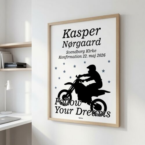 Alternative view of Konfirmation Follow Your Dreams - motorcross | Plakat