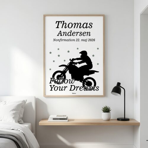 Alternative view of Nonfirmation Follow Your Dreams - motorcross | Plakat