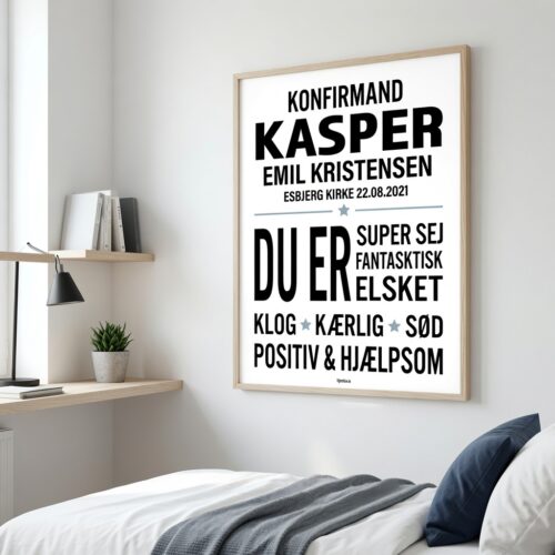 Alternative view of Konfirmation du er super sej (stjerne) | Plakat