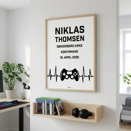 Alternative view of Konfirmand gamer heartbeat | Plakat