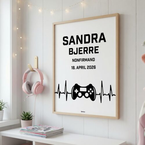 Alternative view of Nonfirmand gamer heartbeat | Plakat