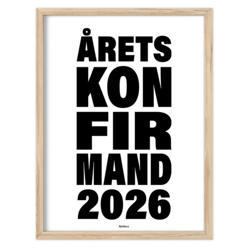 Årets konfirmand + valgfrit årstal | Plakat