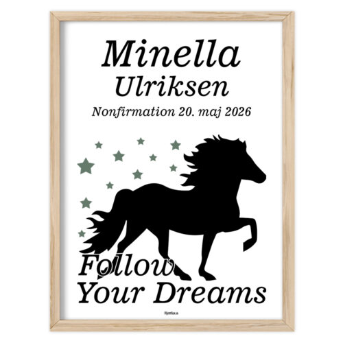 Nonfirmation Follow Your Dreams - islandsk hest | Plakat