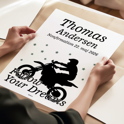 Nonfirmation Follow Your Dreams - motorcross | Plakat - Billede 3