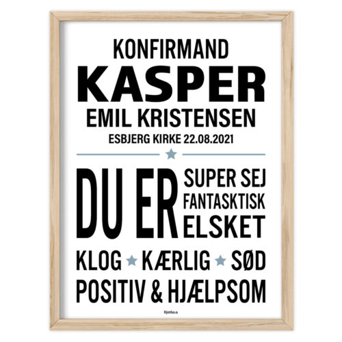 Konfirmation du er super sej (stjerne) | Plakat