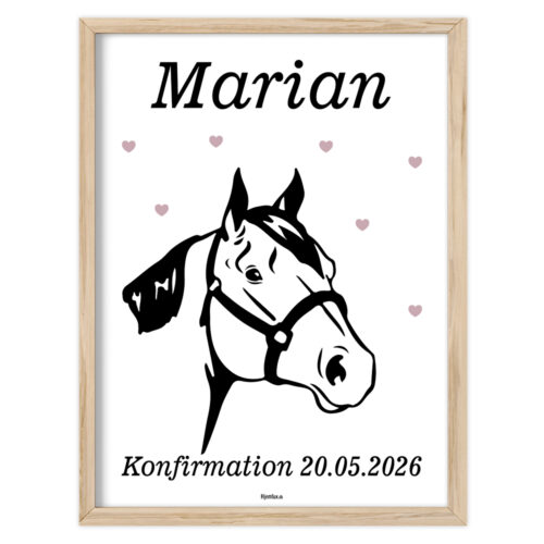 Konfirmation hest | Plakat