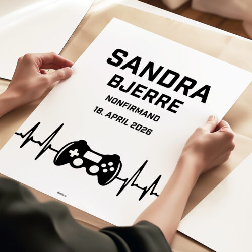 Nonfirmand gamer heartbeat | Plakat - Billede 3