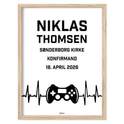 Konfirmand gamer heartbeat | Plakat