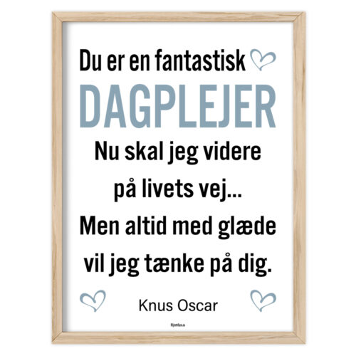 Du er en fantastisk dagplejer | Plakat