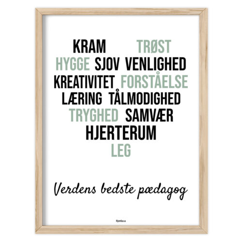 Kram, hygge & sjov – pædagog | Plakat