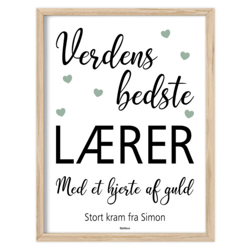 Verdens bedste lærer med et hjerte af guld | Plakat