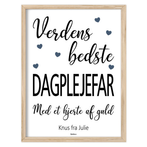 Verdens bedste dagplejefar med et hjerte af guld | Plakat