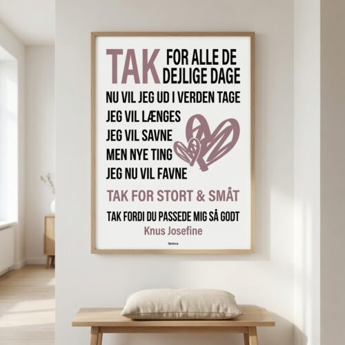 Alternative view of Tak for alle de dejlige dage… | Plakat