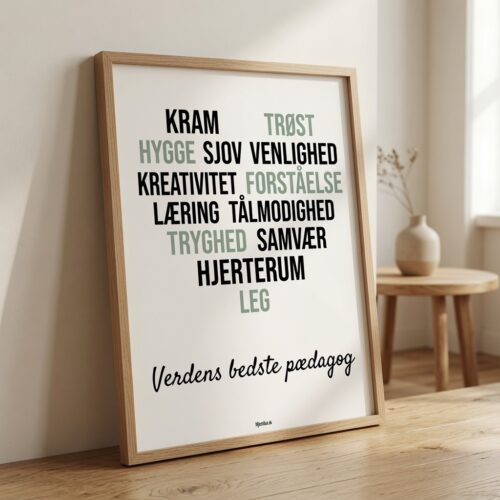 Alternative view of Kram, hygge & sjov – pædagog | Plakat